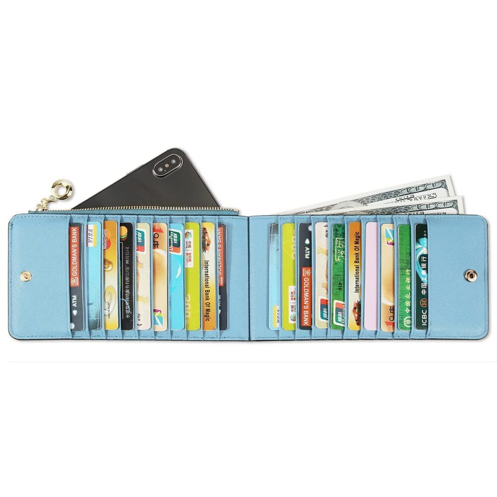 3349 RFID Blocking Leather Wallets Cell Phone Pocket Card Holder Organizer - Picture 4 of 8